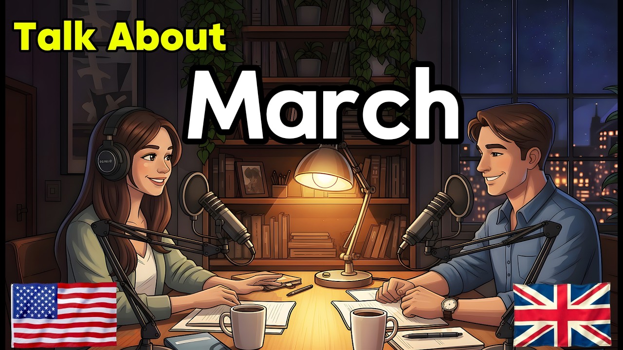 Talking About March in English | English Podcast For Easy English Conversation | Podcast English