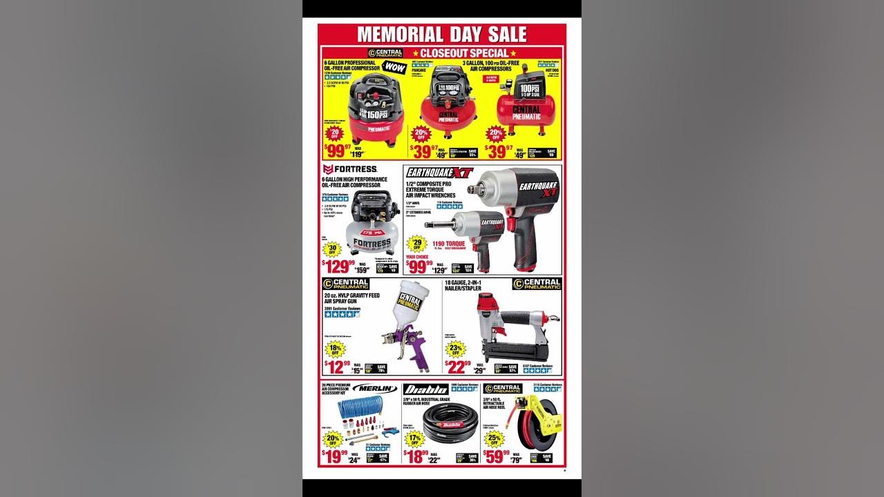 Harbor Freight Memorial Day Sale shorts YouTube