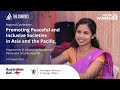 Promoting peaceful and inclusive societies in asia and the pacific regional conference