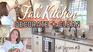 COZY RELAXING FALL KITCHEN CLEAN + DECORATE WITH ME  | FARMHOUSE KITCHEN DECOR IDEAS FOR FALL