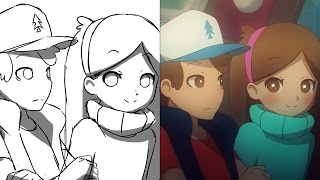 What if &quot;Gravity Falls&quot; was an anime (Animation Breakdown)