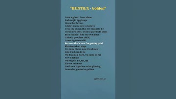 Thumbnail of HUNTR/X - Golden (lyrics) Kpop Demon Hunters #lyrics #golden #trending