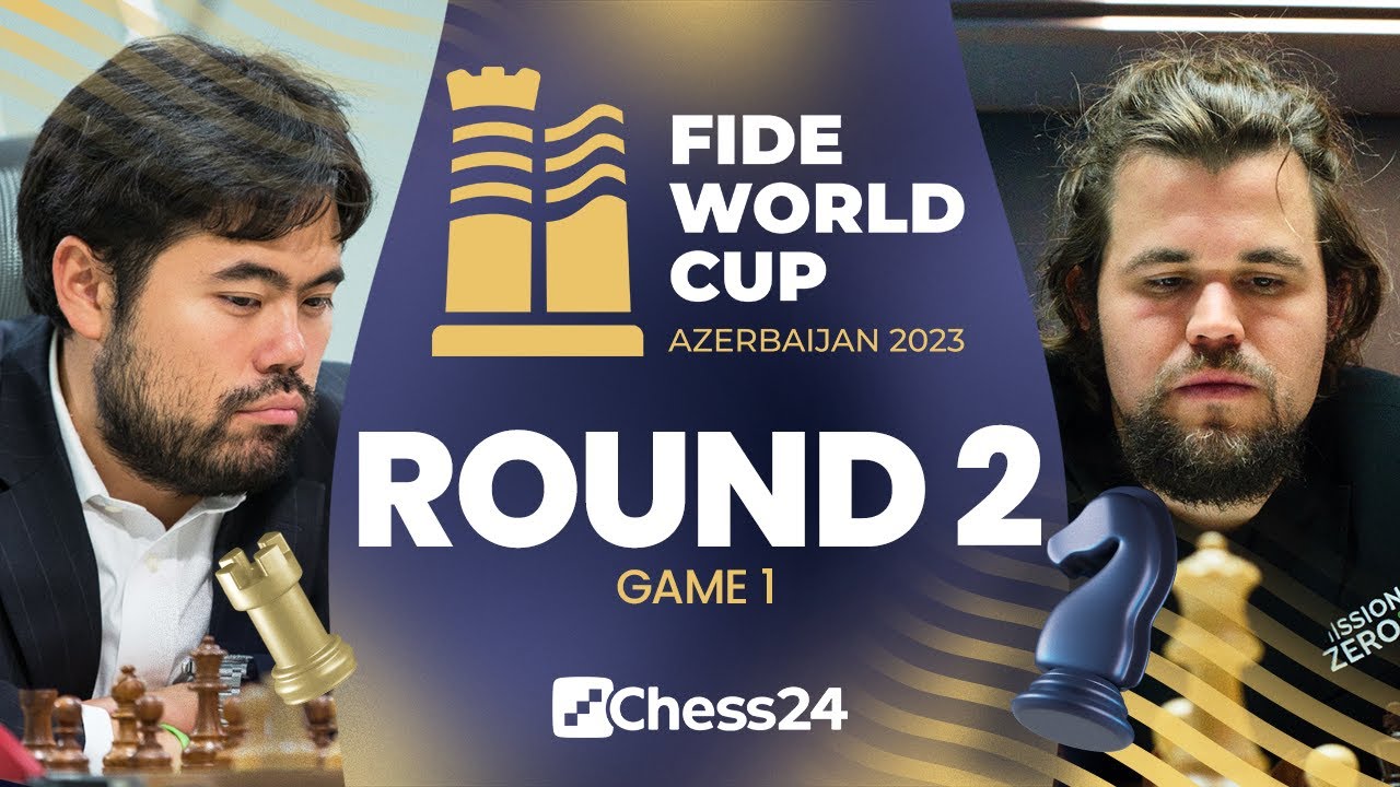R Praggnanandhaa vs Carlsen, World Cup Final Round 2 highlights