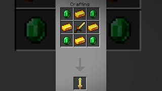 How to make Gold and Emerald Sword 🗡️🤯 #minecraft #gaming #viral #shortvideo #shorts #short