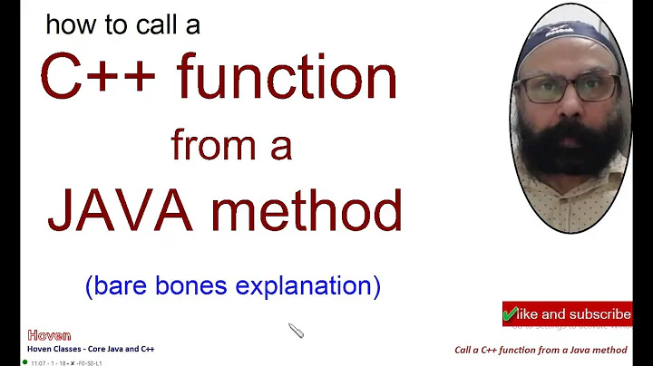How to call a C/C++ function from a Java method - simplified explanation
