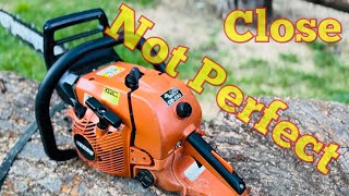 First Cuts Of The Ported And Modified Echo 590 Chainsaw!  Close But Not Perfect!