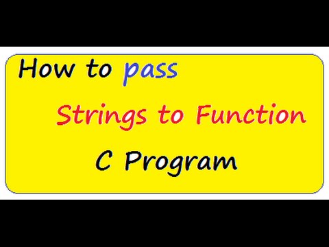 TAMIL HOW TO PASS STRINGS TO FUNCTIONS C PROGRAM