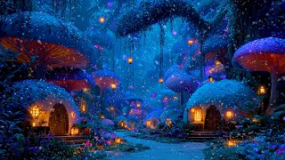Peaceful Frozen Fairycore Mushroom Village ✨Snow Fantasy Magical Ambience & Music for Sleep, Relaxes screenshot 5
