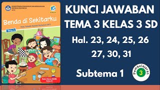 Kunci Jawaban Tema 3 Kelas 3 Halaman 23 24 25 26 27 30 31