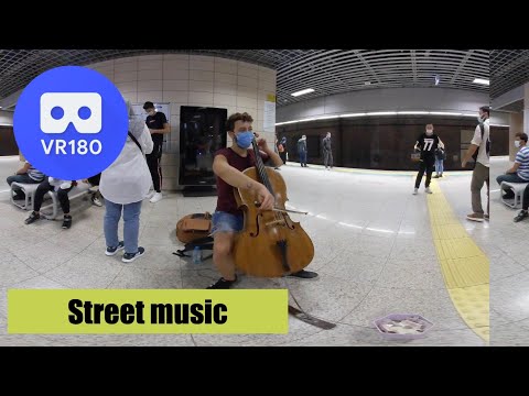 Vr180 3D Street Music 17 Cello / Marmaray Station / Barış Terkeşli