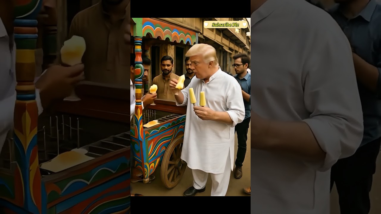 Donald Trump selling Kulfi in Pakistan 