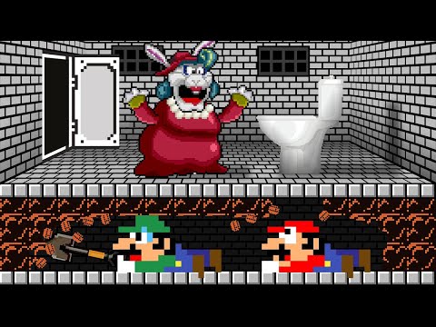 Mario and Luigi Escapes the Bowser's Prison Maze | New Super Mario Bros. Wii? | Game Animation