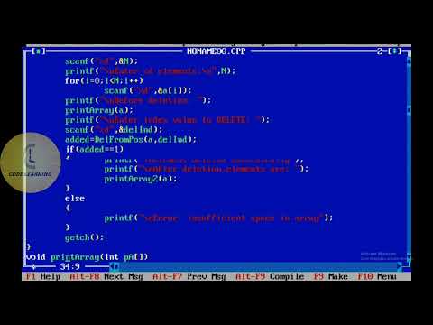 Data structure | 1D array 'delete element from giving index' | CodeLearning