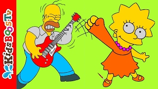 Simpsons Coloring Pages Learn Colors For Kids - Homer Bart Lisa Simpson