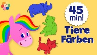 Färbespiel für Kinder | Tiere färben | Das Regenbogenpferd | BabyFirst screenshot 1