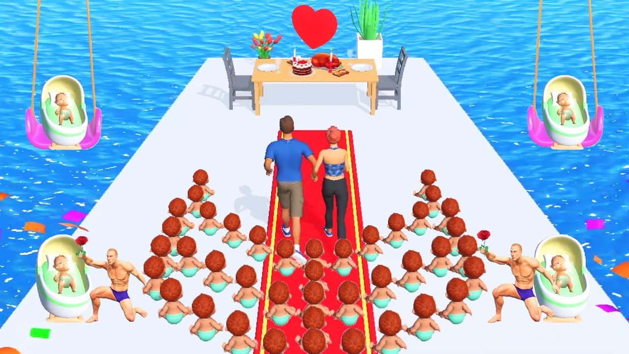 FAMILY RUN 3D game BEST FAMILY RUNNER 🌈👩🏻‍🦰💕 Gameplay All Levels Walkthrough iOS, Android New Game