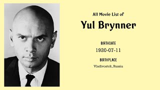 Yul Brynner Movies list Yul Brynner| Filmography of Yul Brynner