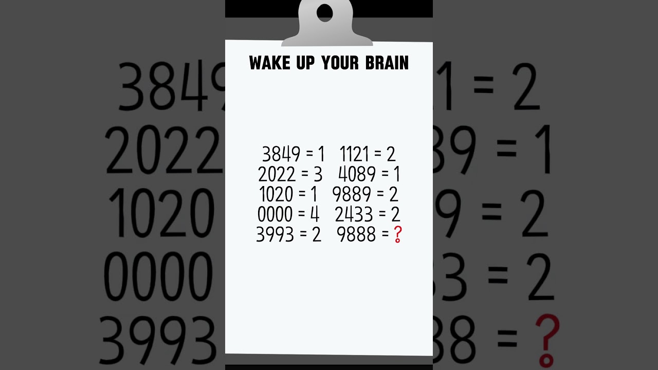 Wake up your brain! 