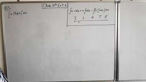 Q14 Exercise 7.6 Class 12 Math | Integration of x (logx)^2 | Tarun sir |