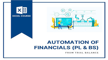 Automate Financial Statements From Trial Balance Of Tally Using Excel