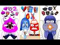 Fear x Sadness vs Anger x Ennui ASMR MUKBANG Purple Food x Red Food x Black Food Emoji EATING SOUND