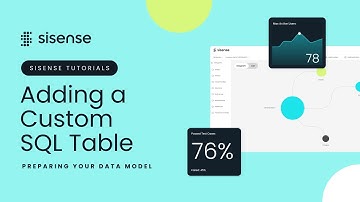 Adding a Custom SQL Table | Sisense Tutorials: Preparing your Data Model