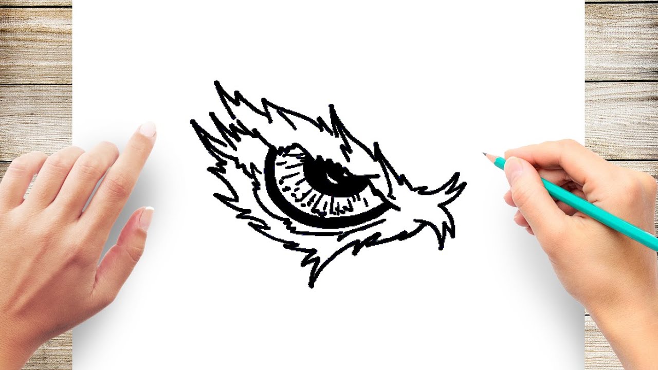 how to draw an eagle eye