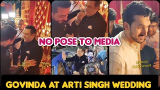 Govinda and His Son Yashvardhan Ignored Media At Bhanji Arti Singh Wedding | Hindustani Bhao Rajpal
