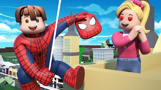 ROBLOX Brookhaven 🏡RP - FUNNY MOMENTS: SPIDER-MAN Love Story | Jake Roblox Song