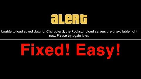 GTA Online Unable to load saved data for Character Easy FIX!