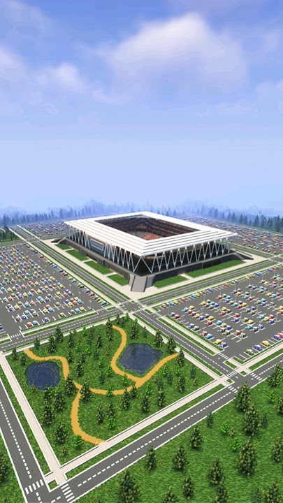 Minecraft Stadium Build Timelapse 🤯