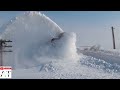 Huge Train Throw Snow on People!   #shorts
