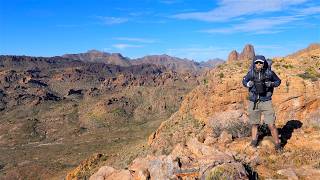 Backpacking on top of Bluff Spring Mountain: Superstition Wilderness