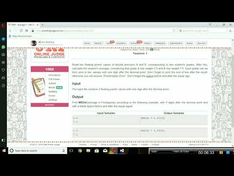 SOLVED! Uri online Judge 1005 - Average 1