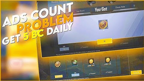 |Pubg lite ads not count after watch video but ads not count |How to fix 5 bc problem