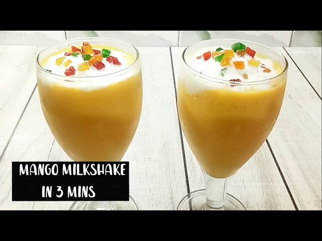 Mango Milkshake Recipe | मैंगो मिल्कशेक | Fresh Mango Shake | How to make mango shake | Plates Of Love