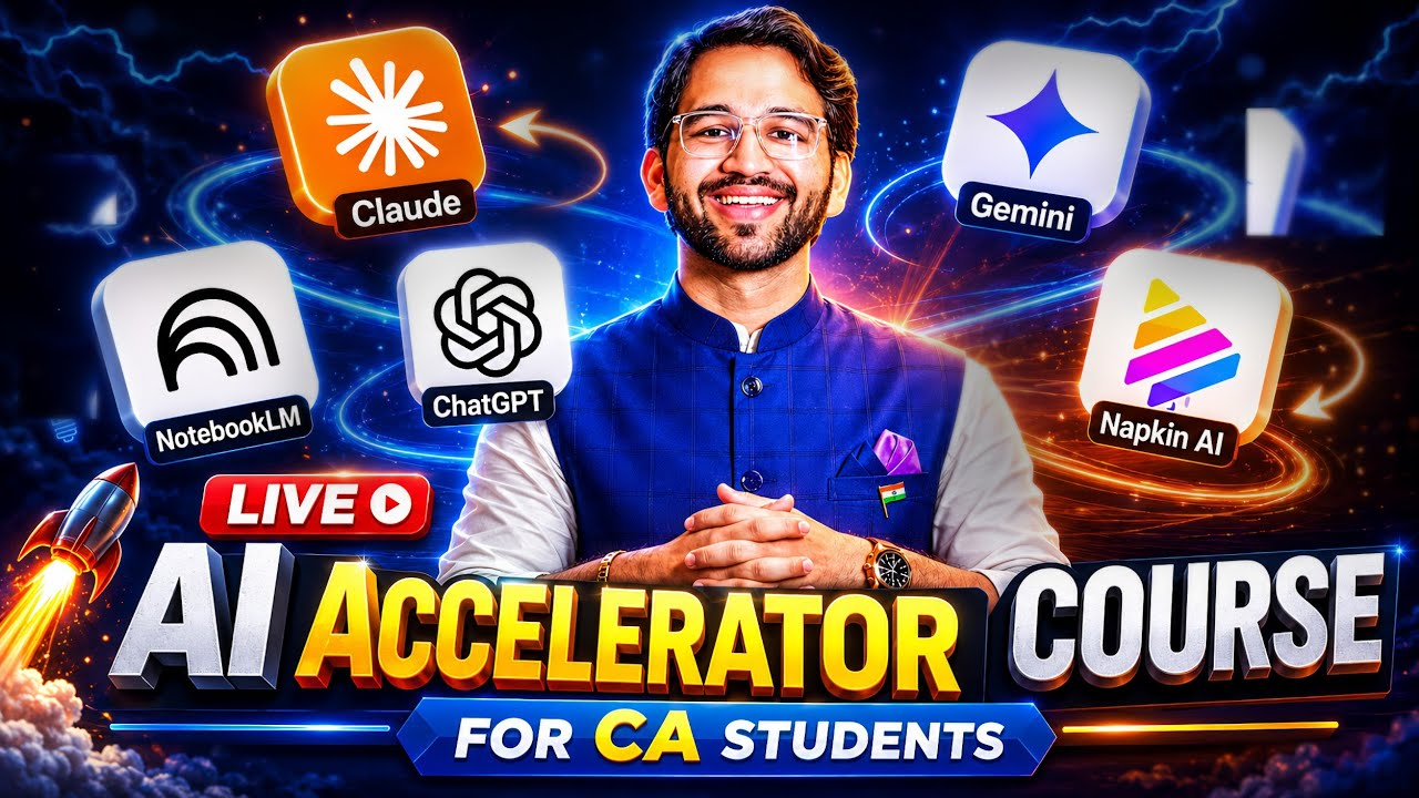 Accelerator Course LIVE AI Accelerator Course for CA Students 🔥 Learn AI in the smartest ...