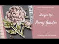 STAMPIN UP: PRIZED PEONY how I've coloured the flower with two shades of pink.