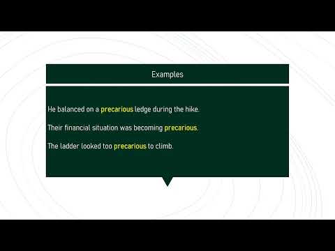 precarious # Expand Your English Vocabulary
