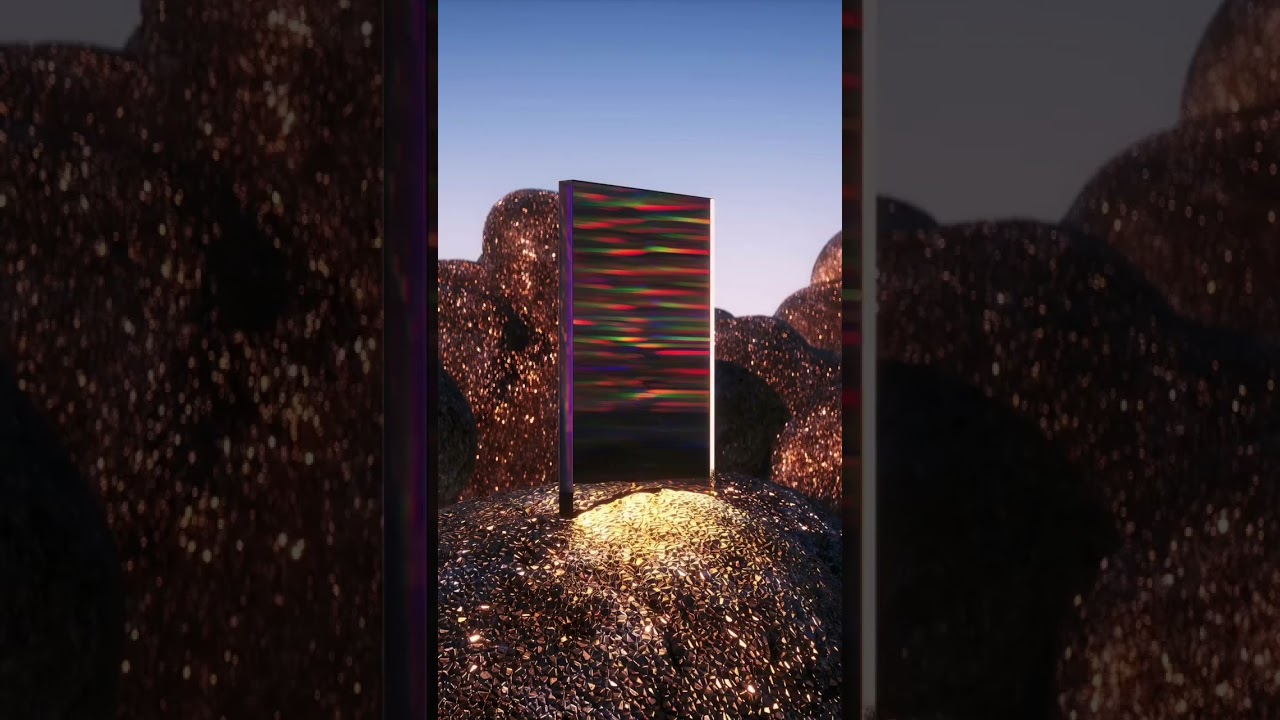 Mesmerizing Reflections: Mirror in the Sand | Digital Artwork