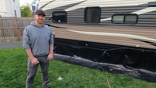 DIY Vinyl RV 'EZ SNAP' SKIRTING Under $300