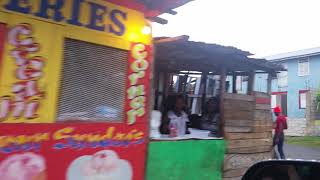 Driving through Trench Town in Kingston, Jamaica