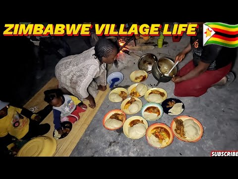 Zimbabwe Village life. Evening Routine
