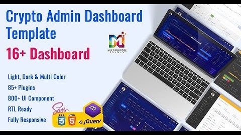 Crypto Bootstrap Admin Panel Template with Light RTL Theme