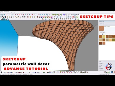 sketchup tutorial / create parametric wall decor / interior sketchup tips