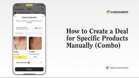 How to Create a Deal for Specific Products Manually (Combo)