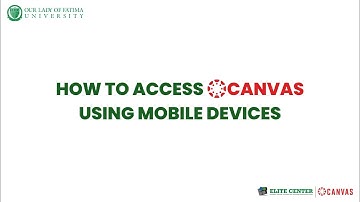 How to Access CANVAS using Mobile Devices