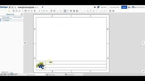 Creating Custom Onshape Drawing template page