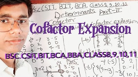 Cofactor Method:3Types of question in One video Determinants #importantquestion #modelsetsolution