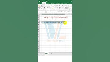 Cách căn giữa dữ liệu mà không cần phải gộp ô trong Excel #shorts  #cunghocexcel #thuthuatexcel